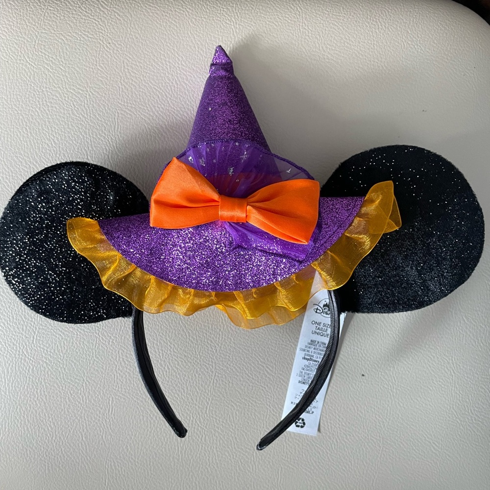 Disney Minnie mouse witch ears headband